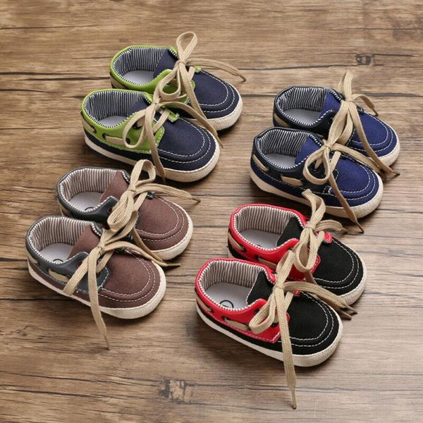 

first walkers 0-18 months toddler infant canvas anti slip born baby boy crib shoes