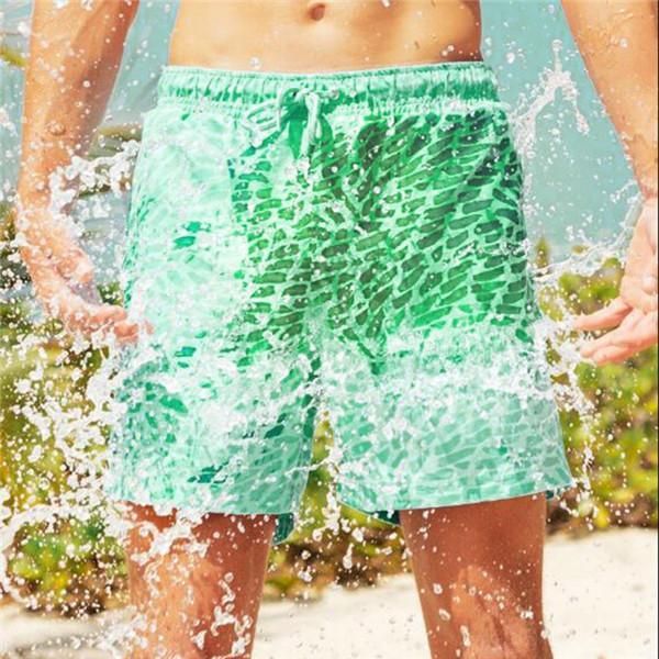 

men pants children discoloration beach swimming trunks sense shorts swimsuit boy color changing swimwear09, Brown;gray