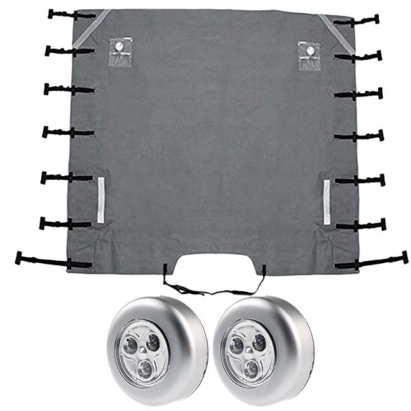 

caravan front towing cover,universal protector covers accessories with 2 led lights for rv motorhome atv parts