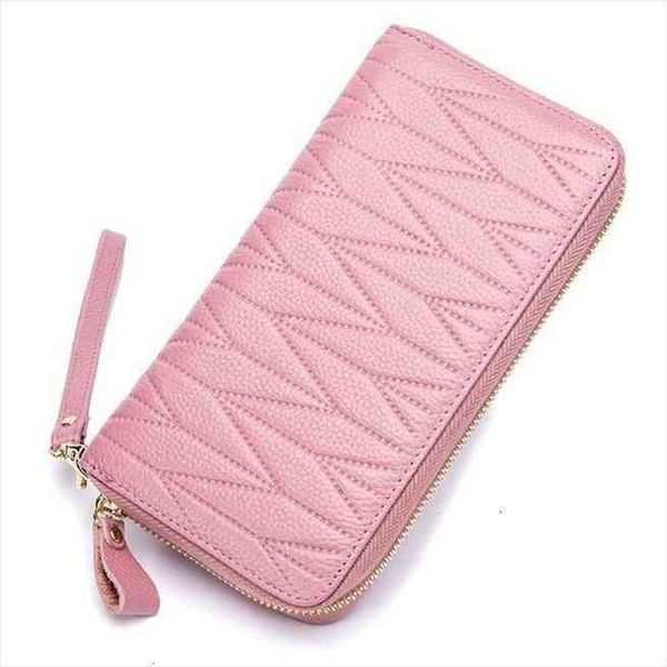 

women wallet genuine leather coin purse long clutch bags rfid female card holder pocket wallets with phone case, Red;black