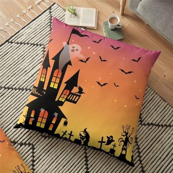 

cushion/decorative pillow funny ghost house pattern printed cushion cover interesting halloween 45*45cm throw case decorative for home