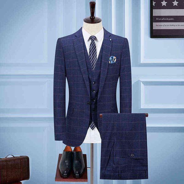 

luxury suits blaze men's two piece busins men's man suit trousers waist adjustable back middle slit, Black