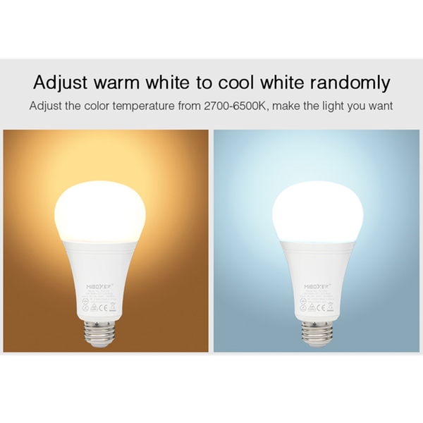 

bulbs miboxer fut105 12w e27 rgb + cct ac85 ~ 230v 2.4g remote smartphone app to control indoor led for bedroom living room ligh
