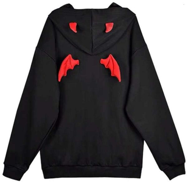 

hoodie women's cute clothing harajuku warm pullover coat round neck cartoon long-sleeved women's clothing 210928, Black