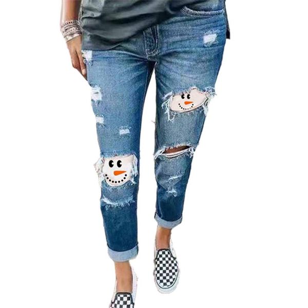 

jeans womens high waist denim pants fashion button up hole skinny ankle-length long trousers casual ladies women's, Blue
