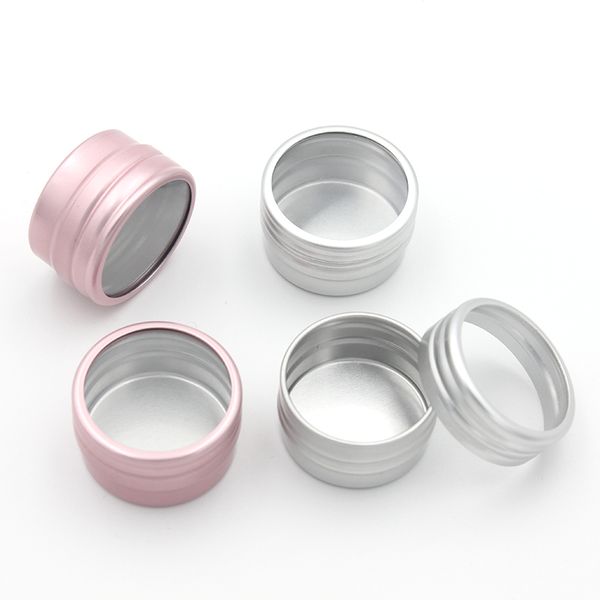 

10g empty aluminium cosmetic container tin luxury round aluminum jar can nail decoration crafts pot bottle