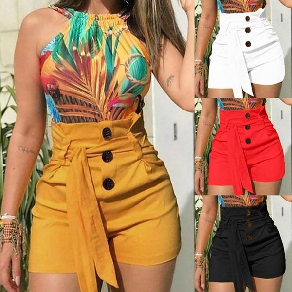 

women's shorts 2021 woman summer rope tie sport short pants feminino casual solid color loose, White;black