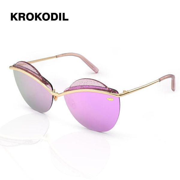 

sunglasses krokodil men women designer sun glasses retro feminino masculino gafas 97294, White;black