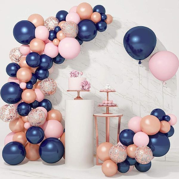 

party decoration matte navy blue balloons garland arch wedding decorations gender reveal anniversary birthday decor pink rose gold ballon1