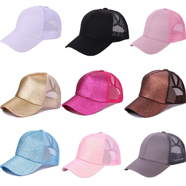 

summer outdoor breathable mesh ponytail hats sun hat women's korean fashion versatile baseball cap party caps db636, Blue;gray