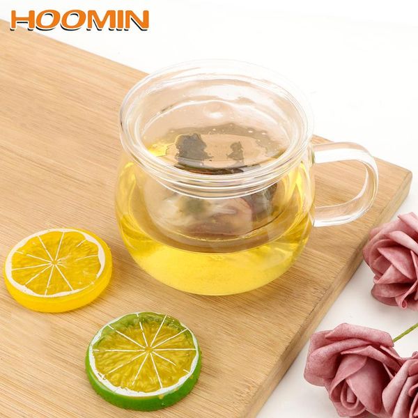 

wine glasses hoomin 350ml glass tea cup with infuser and lid drinkware durable loose leaf strainer coffee filter heat resistant drink