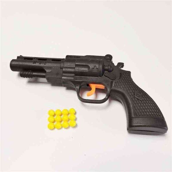 

revolver plastic children's black bullet gun night market small toy
