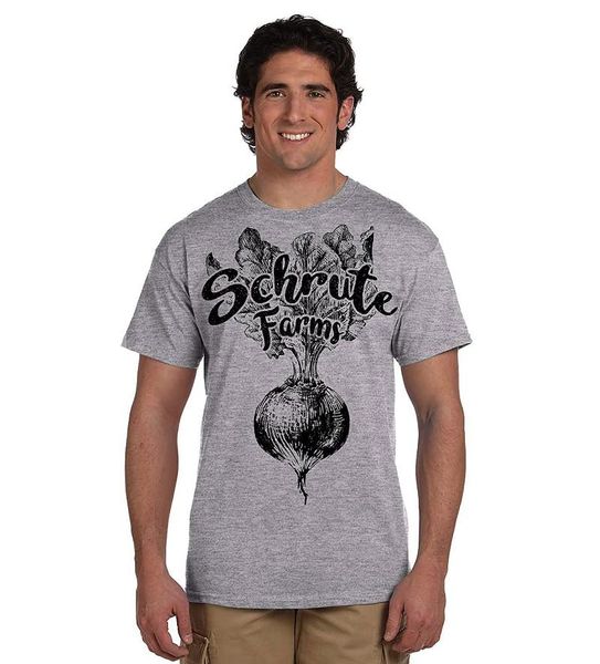 

men's t-shirts iapparel schrute farms beets bed and breakfast the office heather grey shirts(1), White;black