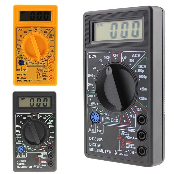 2021 ЖК-дисплей Mini Digital MultiMeter DT-830B Электрический вольтметр Аммерутер ACM AC / DC 750 / 1000V Усилитель напряжения напряжения напряжения Fast Card