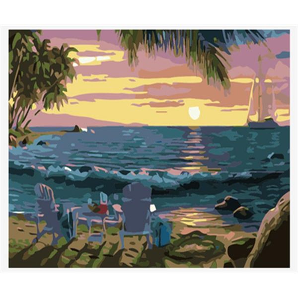 

paintings yikee decorative canvas oil painting by numbers,paint number seascape