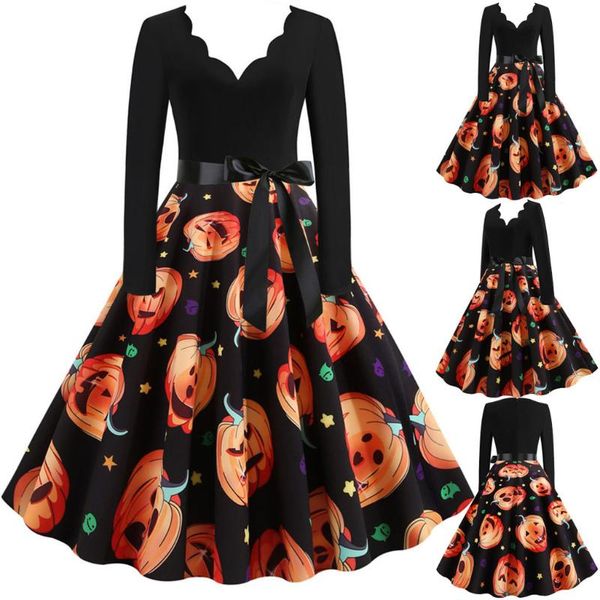 

est dresses for women vintage long sleeve halloween 1950s housewife evening party prom mini kobieta sukienka casual, Black;gray