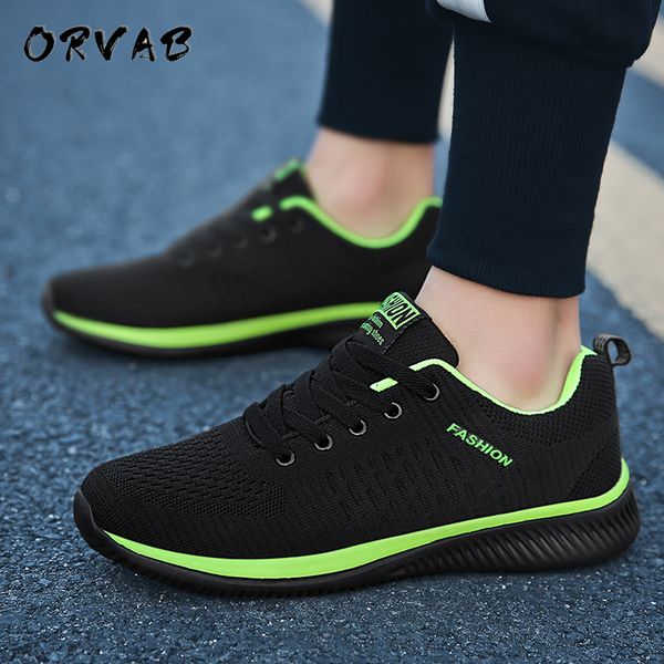 

brand fashion sneakers men shoes summer mesh breathable man shoe casual tenis masculino red batillas hombre, Black