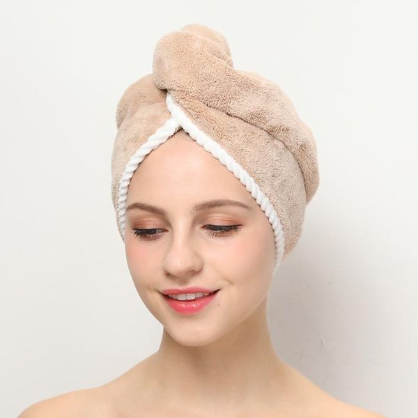 

towel microfiber fabric quick-drying water absorbing wrap the brim dry hair cap lady thick soft scarf