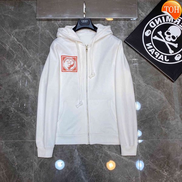 

21 autumn winter ch foti mermaid skeleton astronaut zipper sweater hooded jacket net red men's and women's fashion, Black