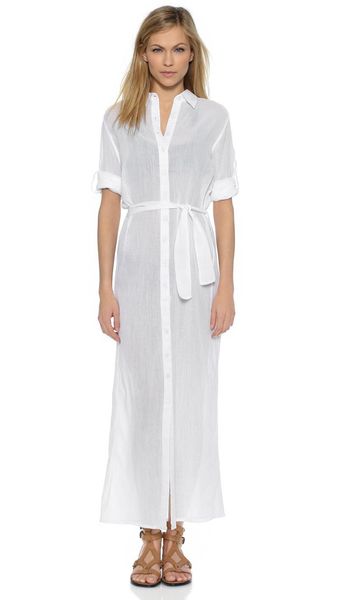 

chiffon shirt collar vestido de playa verano para mujer long dress white and black sunscreen bikini cover up women women's swimwear, White;black