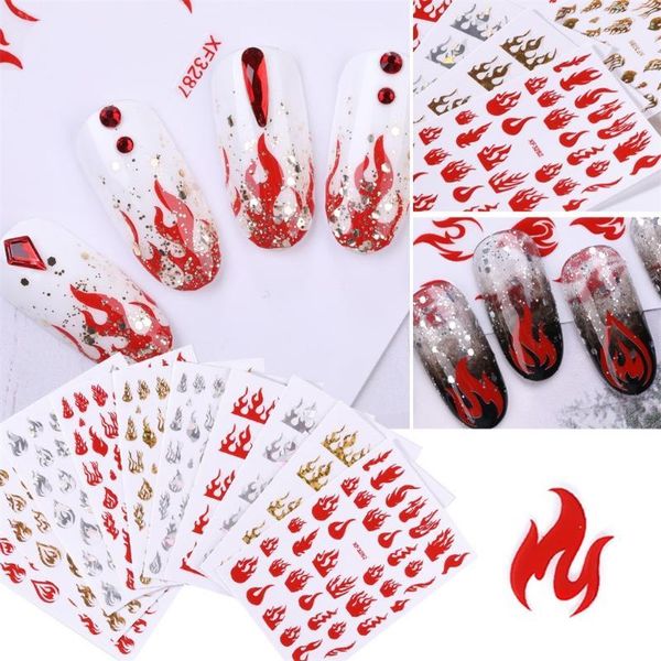 

holographic nail foil flame reflections tape adhesive art transfer sticker water slide decals decoration 10211, Black