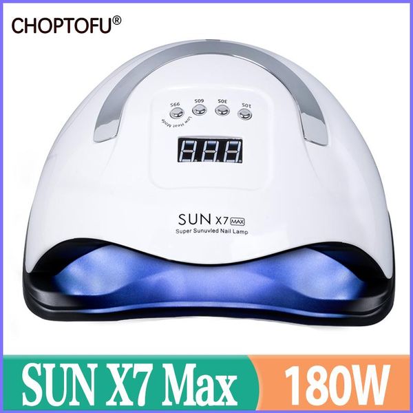 

nail dryers 180w high power lamp for drying gel polish professional sun x7 max 57 beads quick home use uv led