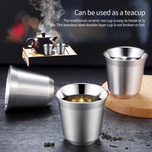 

water bottles stainless steel double layer heat protection cup for camping hiking traveling fishing outdoor