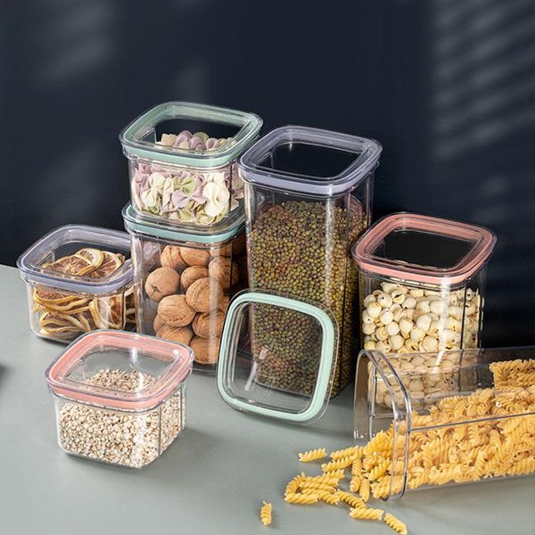 

storage bottles & jars multifunctional kitchen sealing tank spices nut fresh of grain organizers