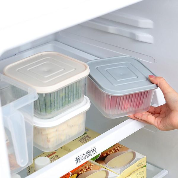 

storage bottles & jars green onion box household kitchen ginger garlic fruit drain fresh-keeping sealed refrigerator