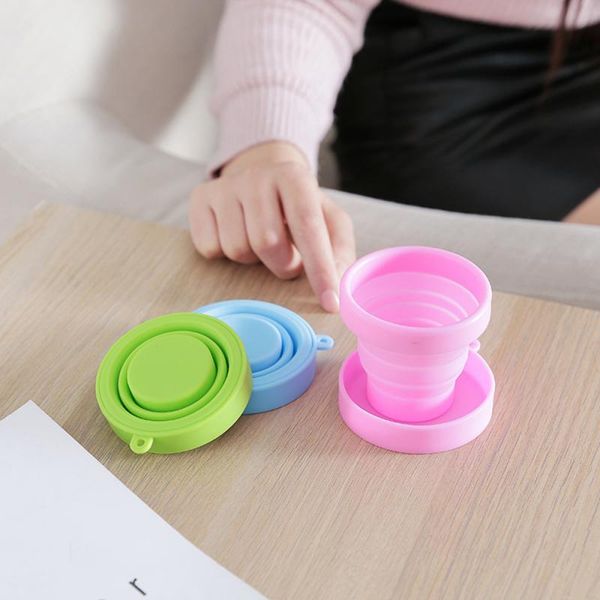 

cups & saucers coffee cup folding 170ml silicone portable drinking collapsible multi-function foldable silica mug