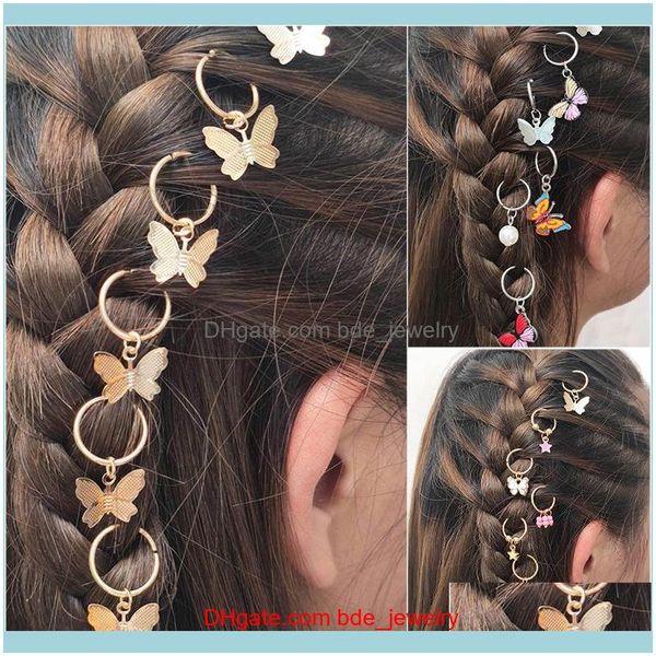 

hair jewelryhair clips & barrettes creative trendy circle headwear women personality headdress fashion butterfly diy pendant hairpins jewelr, Golden;silver