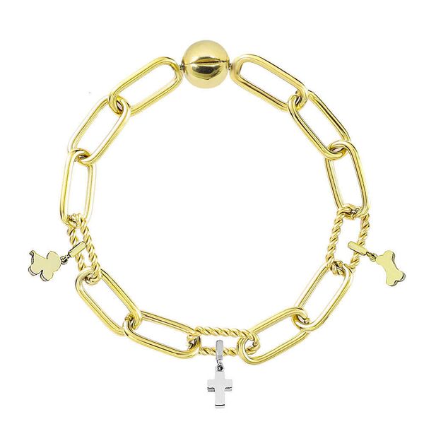 

cross simple women's bracelet titanium steel anklet jewelry, Red;blue