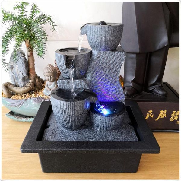 

decorative objects & figurines water view flowing fountain indoor air humidifier deskgarden micro landscape home office feng shui decora