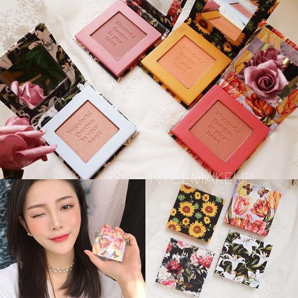 

blush face makeup palette petal matte blusher highlighter powder contour cheek rouge easy to wear natural mineral