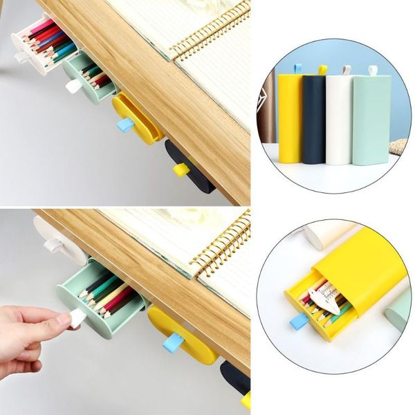 

storage drawers for cosmetics/pencil self adhesive under desk plastic drawer box table organizer finishing pen holder fashion