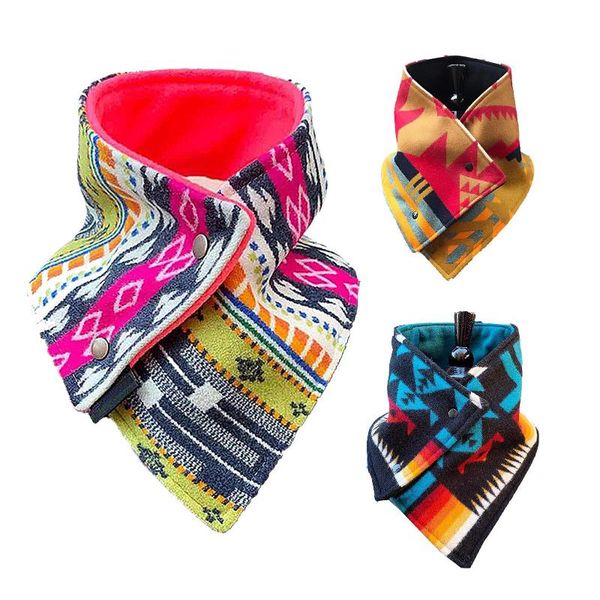 

fashion winter scarf for women ethnic printing button cotton soft wrap casual warm scarves shawls neck warmer, Blue;gray