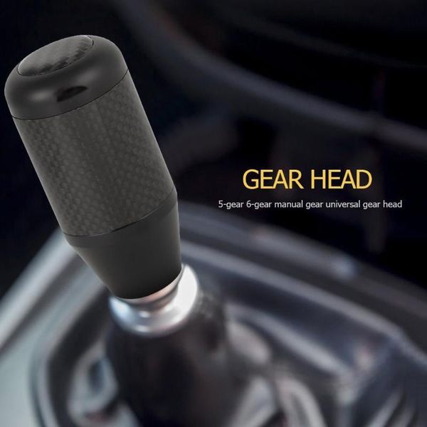 

shift knob car gear head carbon fiber durable and practical refit universal manual auto transmission shifter lever