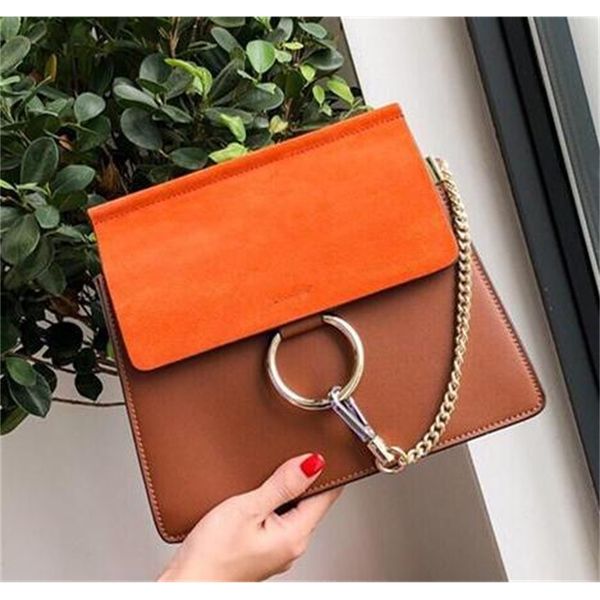 

classic suede handbag circle ring shoulder women flap chain bag crossbody bags handbags messenger purse