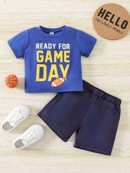 

baby slogan graphic tee & shorts she, White