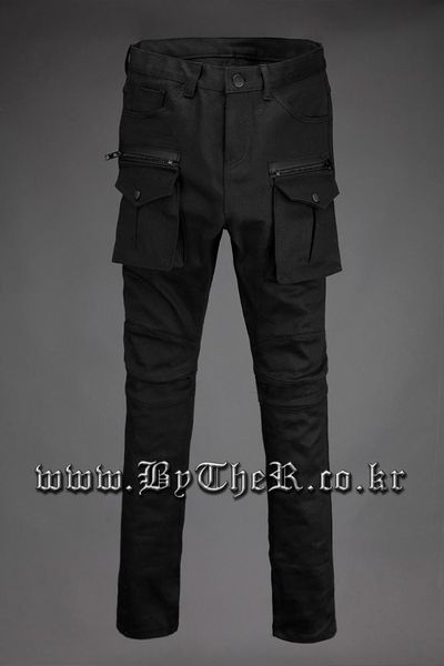 

27-44 2021 men's clothing dj male pencil trousers tube military pants plus size trouserse singer costumes, Black