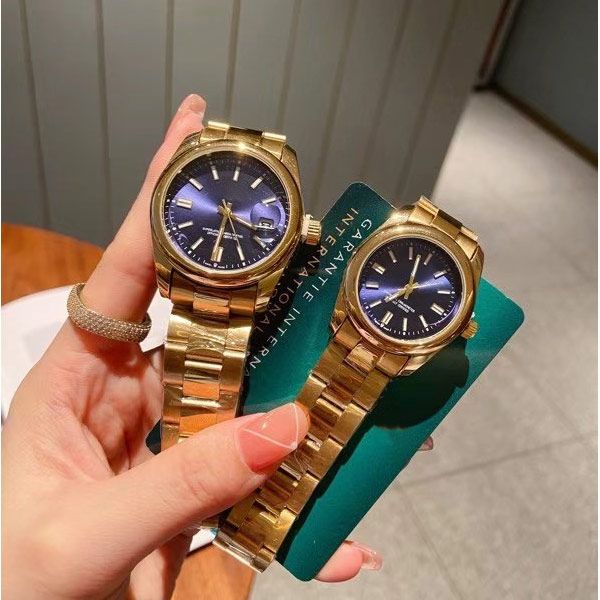 

men luxury women watches designer watch full stainless steel band brand gold wirstwatches gift for mens ladies valentine's day present, Slivery;golden