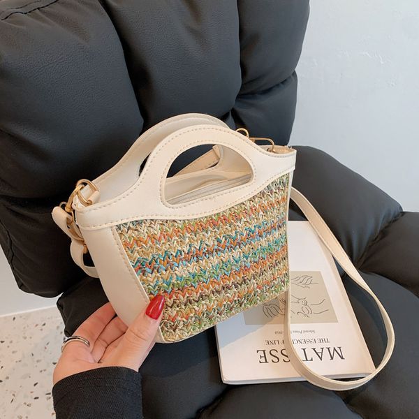 Totes 2021new moda sacos cor tecido textura simples ombro crossbody ba g saco de palha estilo confortável bolsa eleganteendibags