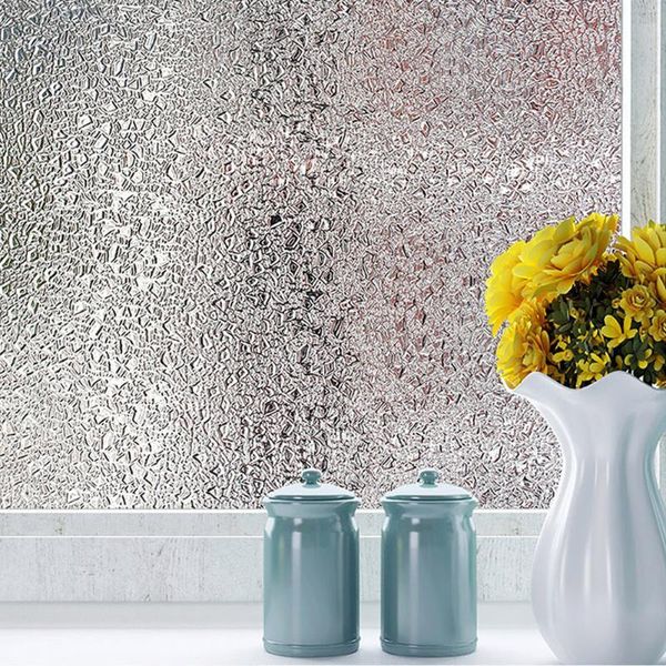 

home office decorative sticker window film 3d static cling non adhesive opaque anti-uv glass cover privacy bedroom 45x100cm stickers
