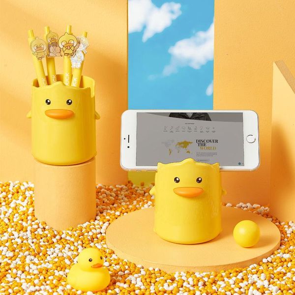 

bookmark yellow deskhousehold multifunctional student pen holder creative cartoon storage box dormitory office stationery