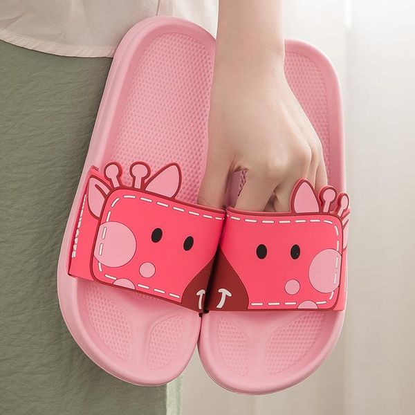 

slippers 2021 women home soft eva lovers bathroom slipper cartoon style summer indoor shoes woman men house floor slides sh294, Black