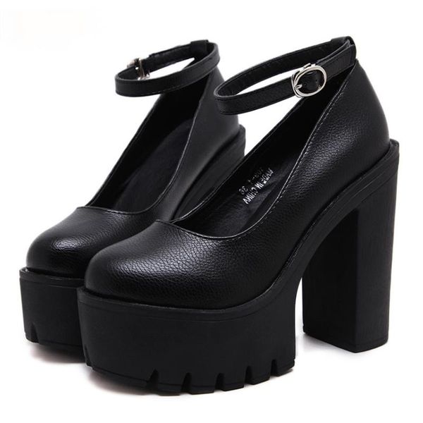 

dress shoes gdgydh 2021 spring autumn casual high-heeled ruslana korshunova thick heels platform pumps black white size 42