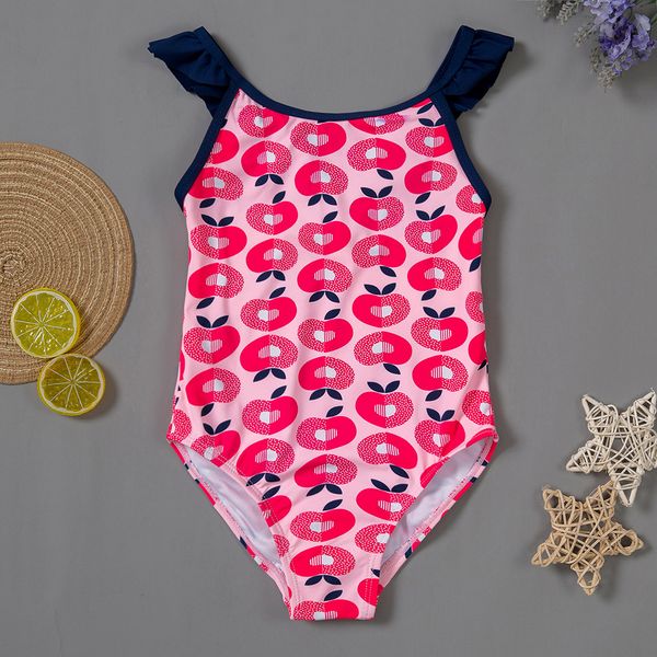 

7-12years girls swimsuit one piece girl apple swimsuit one piece childrens swimwear new 2021 bathing suit 1041by air