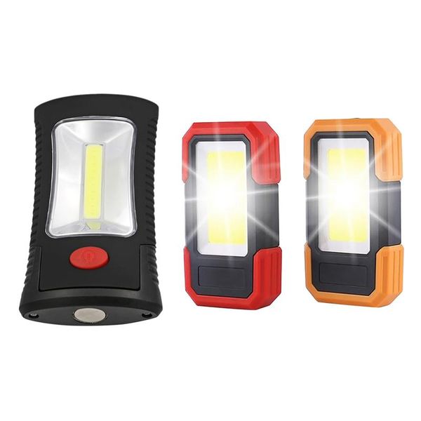 

emergency lights 1 pcs multifunctional cob led magnetic folding hook & 2 work light base clip battery
