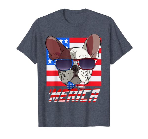 

French Bulldog Merica 4th of July T-Shirt, Mainly pictures