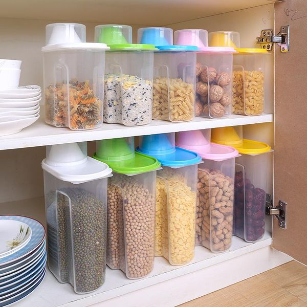 

storage bottles & jars plastic food tank kitchen large airtight grains and grain fresh-keeping box supplies